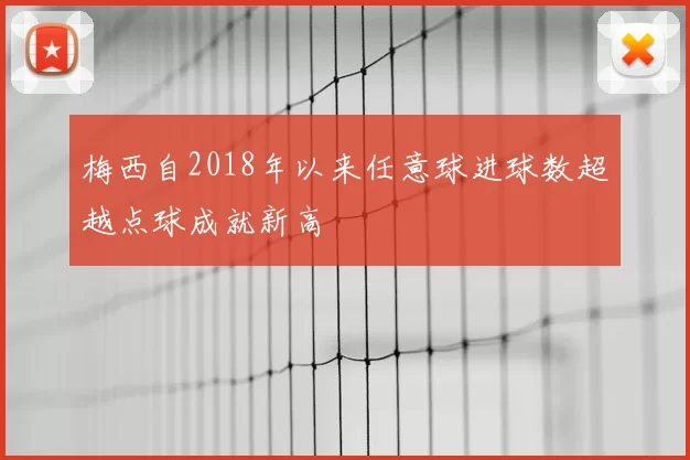 梅西自2018年以来任意球进球数超越点球成就新高